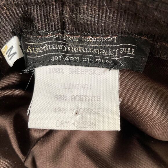 VTG  J. Peterman Sheepskin Bucket Hat Sz M Rolled Brim Brown Italy Cozy Luxury - Picture 9 of 9